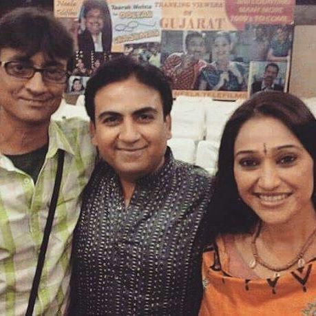 Amit Bhatt With Disha Vakani and Dilip Joshi
