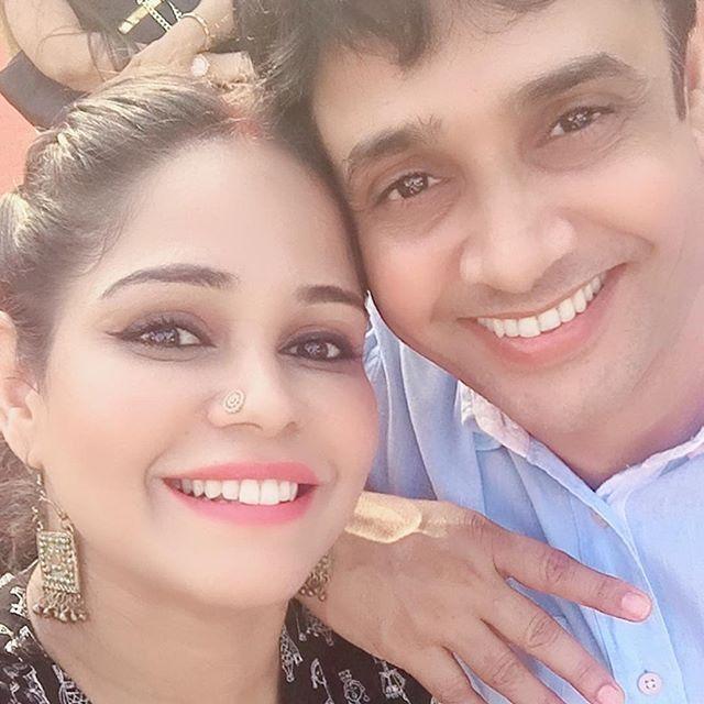 Garima Vikrant Singh With Husband